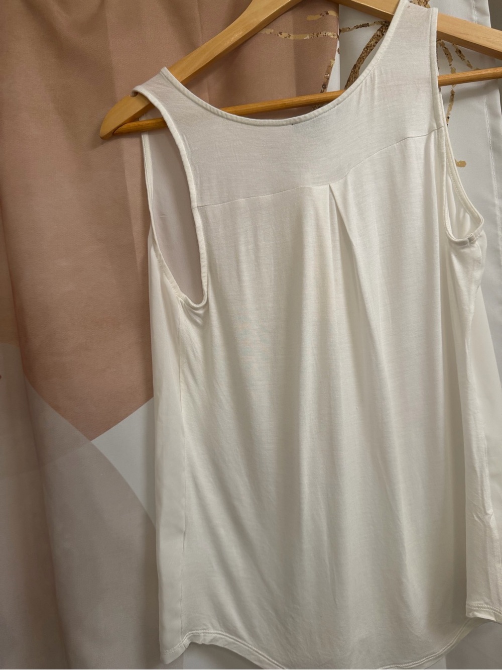 Express Ivory Button-Front Blouse - Picture 2 of 2